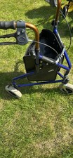 Rollator 3-Wheeled Walker Trolley Mobility Aid with Shopping Bag, Foldable Gift