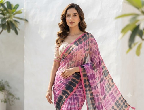 Women chiffon silk saree - women,