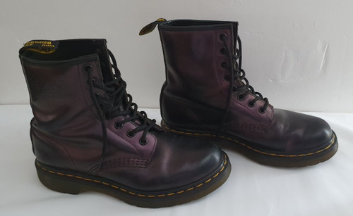 Y2k martins purple leather - y2k,