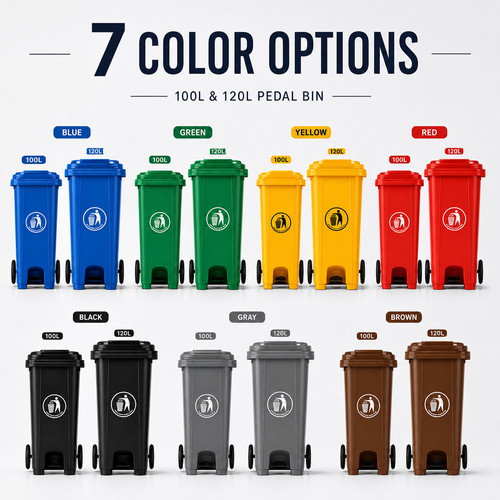 Large wheelie pedal - large, bin