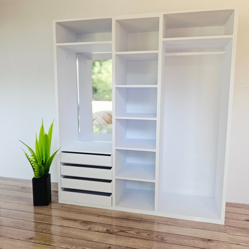 Dolls house open wardrobe with - open,