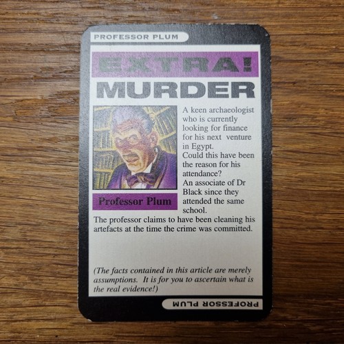 Cluedo board game spare - game,
