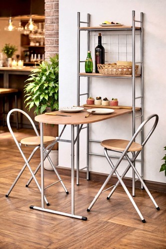 Folding dining table - drop, leaf