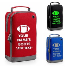 RUGBY BOOT BAG personalised school kids childrens shoe shoes sports boots PE