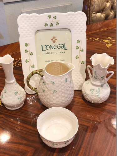 Irish belleek shamrock - irish, basket