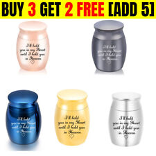 Small Cremation Urn Jar Holder Keepsake for Human Pet Ashes Memorial Funeral Box