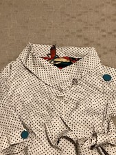 Ringspun Cream & Blue Polka