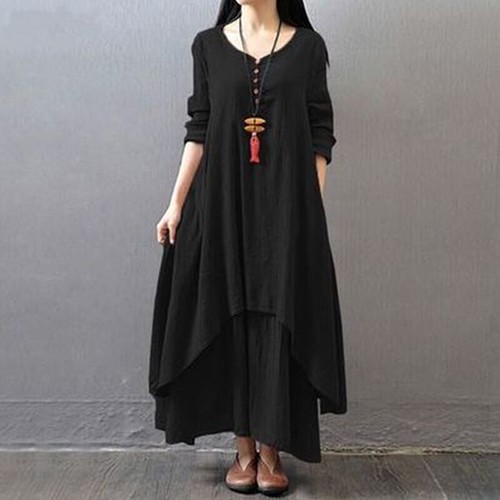 Women solid casual kaftan - solid,
