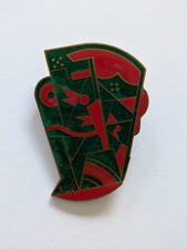 Eduardo Paolozzi - Momart Christmas Gift 1991 Brooch Red & Green