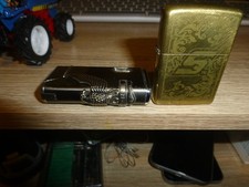 Zippo Shimmer Gold Plated  Vintage Rare.+ OVER LIGHTER