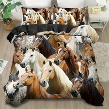 3D Herd of Horses Quilt Duvet