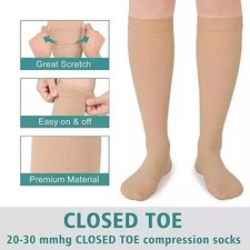 NHS COMPRESSION FLIGHT SOCK TRAVEL ANTI SWELLING FATIGUE SPORT SUPPORT STOCKINGS