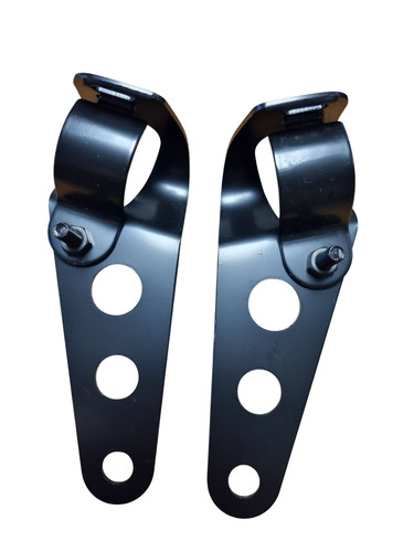 Headlight brackets black - headlight, to