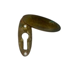 Key Hole Covered Antique Solid Brass 1 2/5 “ Patina Reclaimed With Fittings