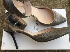 RUSSELL BROMLEY LOTTIE HI SILVER GOLD GLITTER BLING SPARKLE MARY JANE SHOES 41