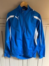 Puma Powercat boy's full zip track jacket in Blue/White - Age 15/16