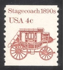 USA 1981 Horse drawn Stagecoach/Coach/Carriage/Transport 1v coil (n24537)