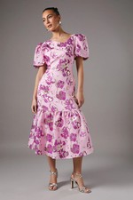 Coast Pink Midi Dress Womens