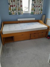 Child solid pine cabin - cabin, bed