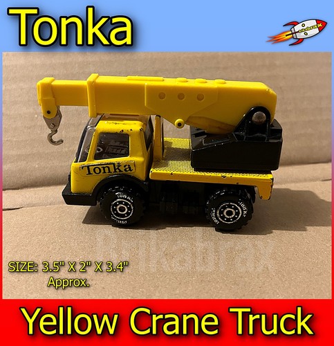 Tonka crane yellow pressed - tonka,