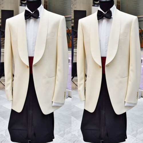 Wedding men ivory suits - men's,