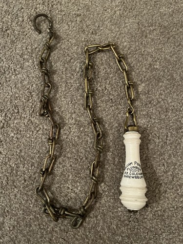 Vintage antique toilet - toilet, chain