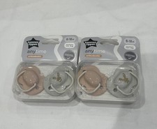 Tommee Tippee Anytime Soothers Orthodontic Dummies 4x PACK 6-18m