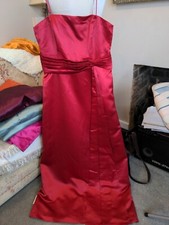 BHS Gorgeous Wedding Collection Red  Satin Off Shoulder / With Straps 18 Prom