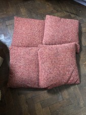 4x Dunelm 16 X16in Zipped Cushion Cover & Cushions Country Sofa Speckled Thick