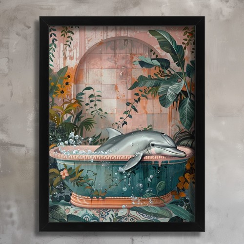 Dolphin bath picture - dolphin, a