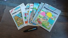 Vintage Questron Bundle - 2 Electronic Wands And 6 Books - Learning Shapes Count