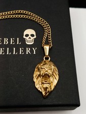 18k Gold African Lion Head Hip