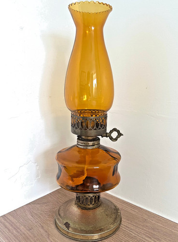Vintage amber glass - vintage, oil