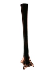 Eiffel Tower Tall Glass Vase Black & Clear Thin Flute 16 Inches Tall