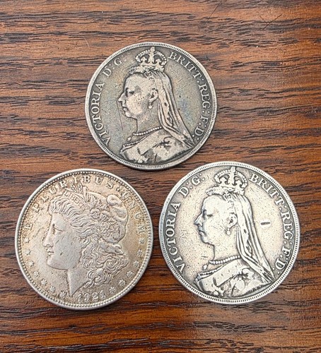 Silver coins victoria crowns - victoria,