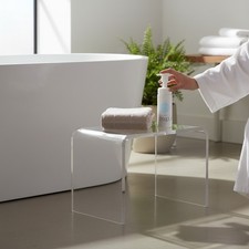 Clear Acrylic Shower Stool –