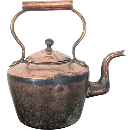 Vintage copper tea kettle with - vintage,