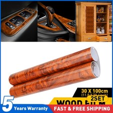 2x Glossy Wood Grain Car