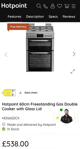 Hotpoint freestanding gas - freestanding,