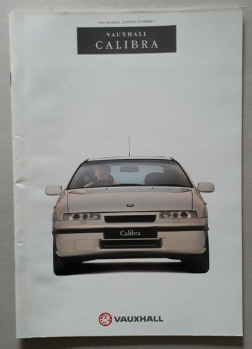 Vauxhall calibra brochure 1992 - calibra,