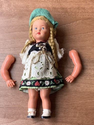 Vintage doll swiss national - doll, in