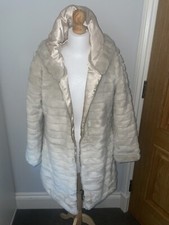 light pink faux fur coat M/L