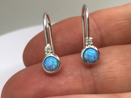 Opal drop earrings - opal,