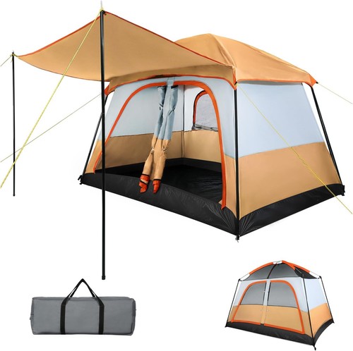Person family camping - camping, tent