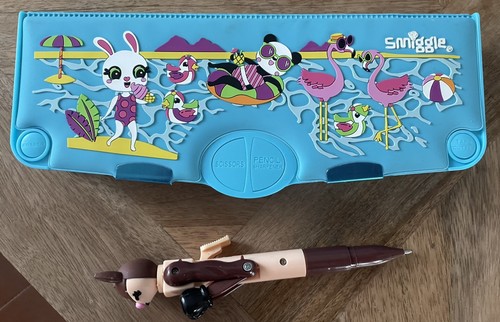 Smiggle blue pencil - blue, case