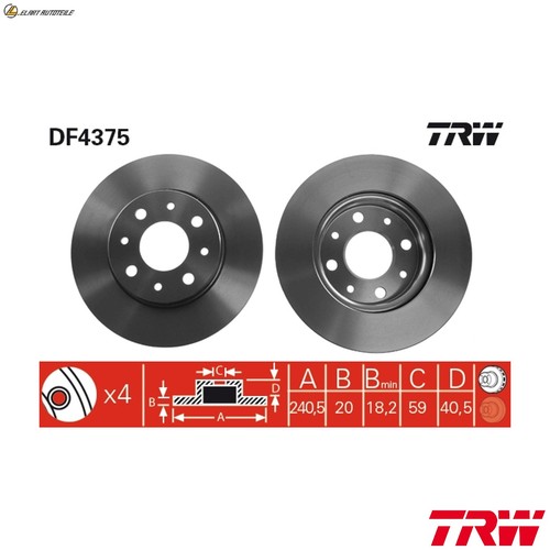 Brake discs df4375 - 2x,