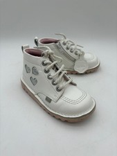 Kickers Girls White Leather