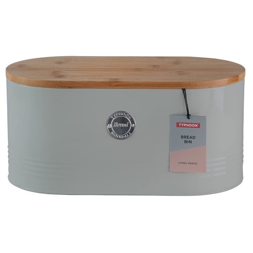 Living grey bread bin - grey,