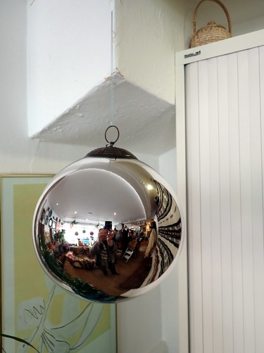 Silver witches ball christmas - silver,
