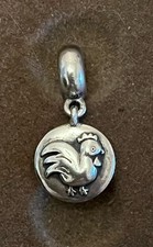 Genuine Pandora Rare Rooster Charm 